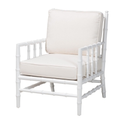 bali & pari Evita Mahogany Wood Armchair with Bamboo Motif